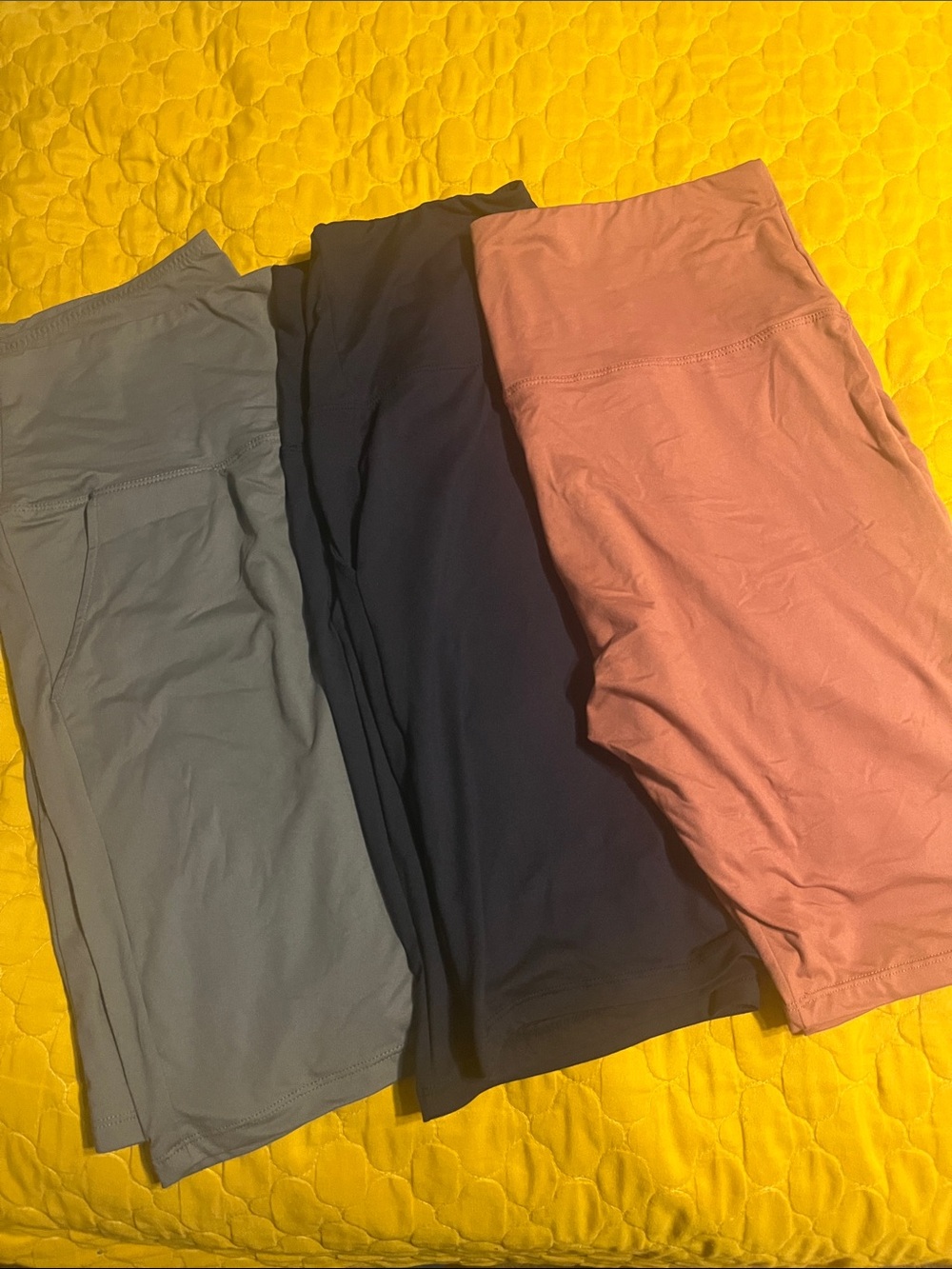Women’s High-Waist Active Bike Shorts - Gray, Navy, Blush